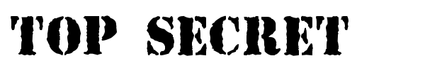 Top Secret font preview